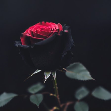 ROSE BLACK FLOWERS