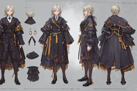 character turnaround of young boy , full body, standing, same outfit, concept-art, full body, detail_face, line_sketch, PlanIt, official art, official alternate costume, design style, multi style, detail character, original, 8K GC, massive detail, (character turnaround:1) of a mailman. Male,multiple views of the same character, Highly detailed, vattange, vettenge, bungou stray dogs style art. PlanIt, hoppagames, charturnerv2, expressionless, stylistic, no background, only detail character,4_side, wearing_armor, scientific illustration, concept render, scientific diagram, technical illustration, multiple views,masterpiece,best quality