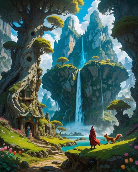 ethereal fantasy concept art of  ethereal fantasy concept art of  anime artwork Art painting by Salvador Dalí and Takashi Murakami , ,, glacial erratics turned forest monoliths where lichen rune puzzles guard spring secrets, their surfaces mapped by squirrel-stone masons,fey courts hidden behind waterfalls of liquid rainbows, where changeling diplomats broker dream treaties through gardens of singing tulips,
<lora:iLLMythG0thicL1nes:0.7> G0thicL1nes,
<lora:extremely_detailed:0.7> extremely detailed ,
<lora:add-detail-xl:0.7>,
<lora:softdigital2x2:0.15>,
<lora:EpicF4nta5yXL:0.3>, . anime style, key visual, vibrant, studio anime,  highly detailed . magnificent, celestial, ethereal, painterly, epic, majestic, magical, fantasy art, cover art, dreamy, magnificent, celestial, ethereal, painterly, epic, majestic, magical, fantasy art, cover art, dreamy
