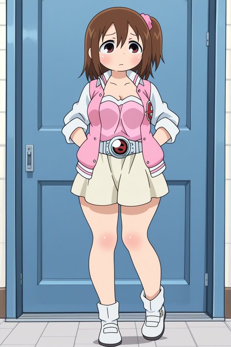 masterpiece, newest, Momoko Haruna, full body <lora:Mitsudomoe_-_multicharacter:0.8>