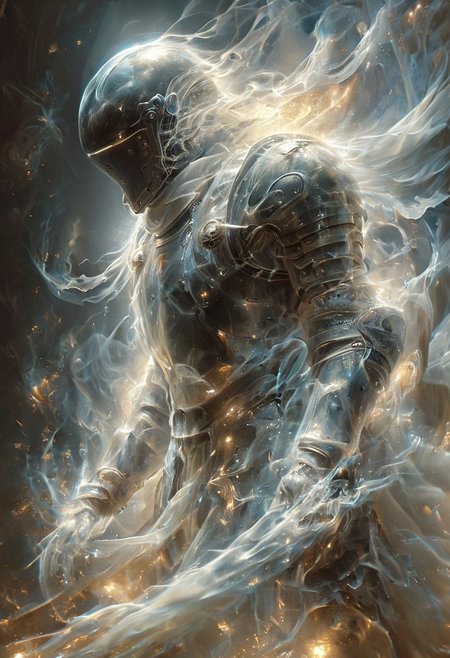 in the style of thunder and lightning, on a dark bokeh background, ((energy wings like tentacles of a octopus))
A stunning, highly detailed dark fantasy full body illustration of a proud scifi soldier wearing intricate first world war style armor and an epic ornamented gasmask, holding a great  glowing scifi gun, golden and blue glooming eyes, very wide shoulders, wearing big gauntlets, epic composition. The scifi soldier stands heroic with big gun and with a flowing cloak and hood during a storm with foggy gloom, thunderclouds in the background . with insanely intricate details and textures, gloomy dramatic lighting