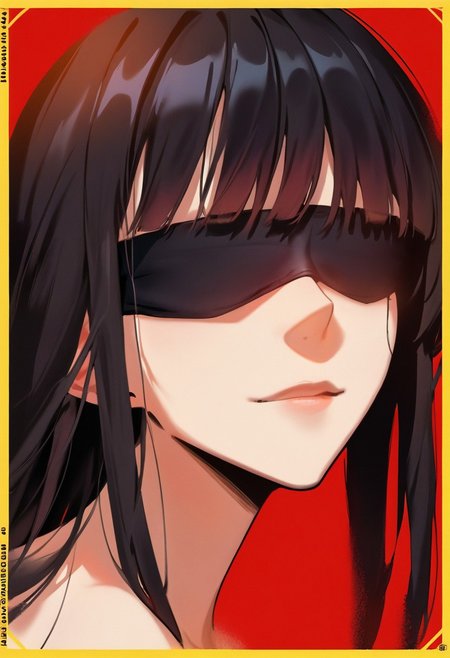 (((black hair))), long hair, (((bangs over eyes))), (((black blindfold))), 1girl, russian, Caucasian, (Cinematic Angle), ((best quality)), ((masterpiece)),
score_9, score_8_up, score_7_up, 1girl, sexy, (rating_explicit:1.2), gorgeous, erotic, exposed, source_anime, detailed art, amazing, lascivious, softcore, (low angle:0.15), (acrobatic:0.25),  intricate posing, for wanking, perfect drawing anatomy, seductive, <lora:solaXLP6lokrV4236:0.75>,  <lora:yoneyamaiXLP6lokrV4236:0.35>, artbook, <lora:RELSM_v1:0.4>, dopingpong, <lora:dopingpong_style:0.3>, clear image,  <lora:masashi:0.5>