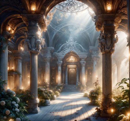 RAW photo, (masterpiece:1.3), subsurface scattering, heavy shadow, (high quality:1.4), (intricate, high detail:1.2), professional photography, HDR, High Dynamic Range, realistic, ultra realistic, photorealistic, high resolution, film photography, ambient lighting, atmospheric effects, <lora:detail_slider_v4:2>, OverallDetail, a bright temple of the nature goddess, plants, sunlight, sunrays, <lora:TemplesAndChurches-10:0.5>, style-sylvamagic,  <lora:DonM3lv3nM4g1c:0.6>, DonM3lv3nM4g1c, epiCPhoto