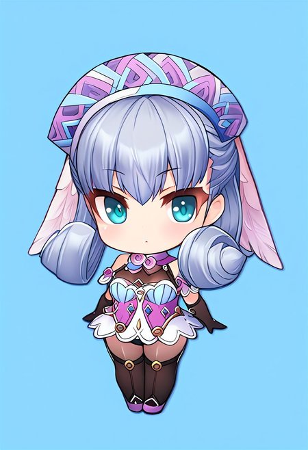 solo, high quality, best quality, amazing quality, 1girl, melia, wings, high entia, chibi, shortstack,