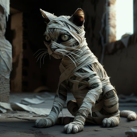 mummy cat, photorealistic, cinematic <lora:mummy:1>