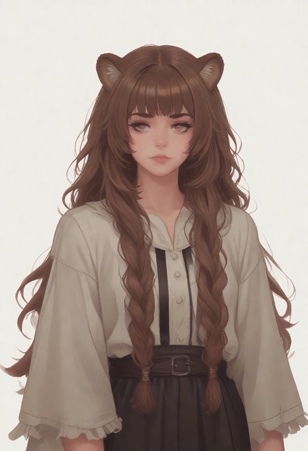 score_8_up, score_7_up, score_6_up, dnd  <lora:dnd_flat:0.95>  1girl raphtalia, long hair, bangs, brown hair, animal ears, raccoon ears, raccoon tail, raccoon girl, pink eyes. dramatic lighting, ornate.
WHITE BACKGROUND