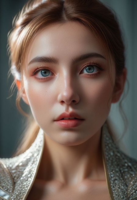 Glamor Portrait, zoomed out, 135 mm, DLSR, Nikon D7000, macrophotography, angel, godsworn, angelic, (((multiple eyes on head and sides))), ultra detailed facial features, enchanting, volumetric lighting, realistic subsurface scattering , cinematic low-key portrait photography, hyper detailed, texture, 8k, HD, UHD, perfect texture, featured on Artstation, top of Pinterest