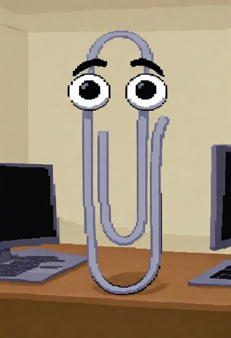 c64style,masterpiece,cl1ppy, pokemon (creature), ,desk, computer, monitor,room background