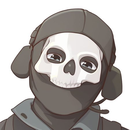 score_9, score_8_up, score_7_up, cutechibiprofile, 1boy, simon_riley, skull_mask, solo,