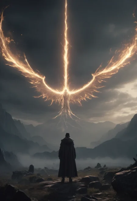 8K UHD cinematic summoning, atmospheric light