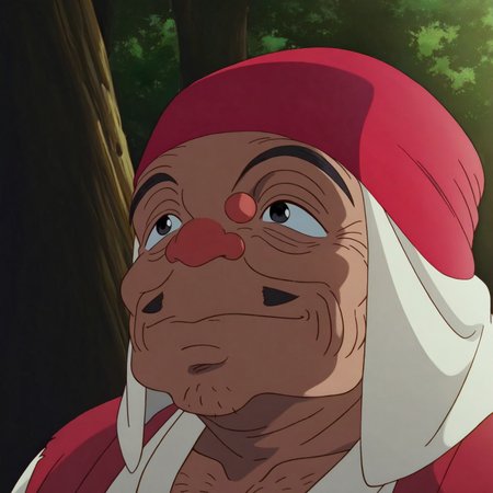 Jigo, 1boy, mustache, red headwear, fat, geta, japanese clothes, kimono, chest hair, fat man, old man, black eyes, short and stocky build, round expressive face with heavy eyelids, thick black eyebrows, subtle stubble on his chin, forest, sitting, masterpiece, best quality, very detailed, highly detailed texture, (highly detailed face, (perfect face, perfect eyes, perfect soft lighting, best shadows, perfect reflections, volumetric, detailed image, high resolution, anime, score_9, score_8_up, score_7_up,