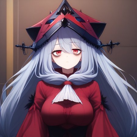 score_9, score_8_up, score_8, BREAK source_anime, 1girl, solo, (masterpiece:1.4), high quality, high definition, sharp focus, detailed face, anime, best quality, 4k, 8k, absurd resolution, intricate detail, detailed hands, detailed eyes, animation, illustration, highly detailed, highres, extremely detailed, <lora:ETO_OCC002:0.7> ETO_OCC,<lora:hyperdenoiser_v090:0.6>, (looking at viewer:1.4), <lora:mesugaki-10:0.7>, full body, legs, Skalter, low twintails, very long hair, low-tied long hair, grey hair, red eyes BREAK, razmi, pelt, hood, fur-trimmed dress, bags under eyes, pelt, hood, dress, boring expression, sleepy eyes
