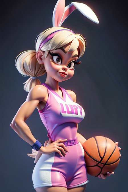 ((Lola bunny)) from Looney tunes dressed like pimp; submissive; bend over; mature; adult; Lola bunny; small cheeks; lush forms; lush body; ((plays basketball)),