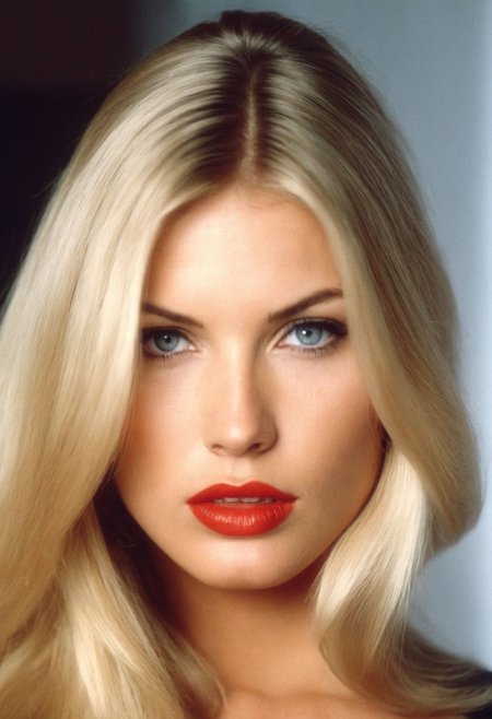 CinematicPortrait woman analog photo blonde (provocative slavic ) ponytail masterpiece indoors, (glossy  lipstick), grey eyes, (), soft focus, depth of field, film grain, (((looking at viewer))) <lora:CinematicPortraitXL_v3:0.25>  <lora:EuroBabe-v4-XL:0.35>