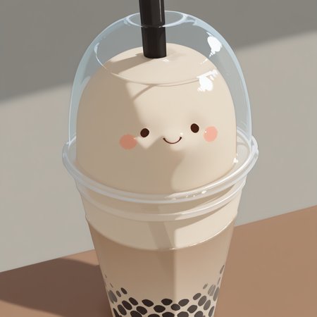 embedding:IllusP0s, g00se, bubble tea, beverage, straw, simple face, eyes, smile, cute, no humans, close-up, solo,<lora:g00se_v2_ill.safetensors:0.8:0.8>