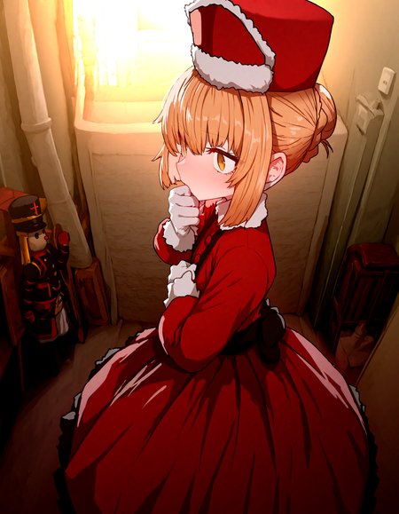 1girl ,nutcracker, detailed background,
,sumiyao_(amam),as109 ,
,masterpiece, best quality, newest, absurdres, highres,
<lora:illustrious_noobai_epsilon_pred_1_best_quality_v1:0.4> ,<lora:illustrious_noobai_epsilon_pred_1_masterpieces_v1:0.4>, <lora:illustrious_noobai_epsilon_pred_11_very_aesthetic_v1:0.4>, <lora:ponyv5_noobV065S_1_adamW:0.6>, <lora:add-detail-xl:0.4>, <lora:GEN(illust) 0.2v:0.6>,<lora:cfg_scale_boost:0.4>,  <lora:Holiday_Nutcracker:0.5>