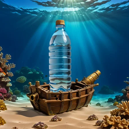 (water bottle showcase) <lora:16_water_bottle_showcase:1.1>
Tan background,
high quality, professional, highres, amazing, dramatic,
(Sunken pirate ship and treasure and corals:0.5),