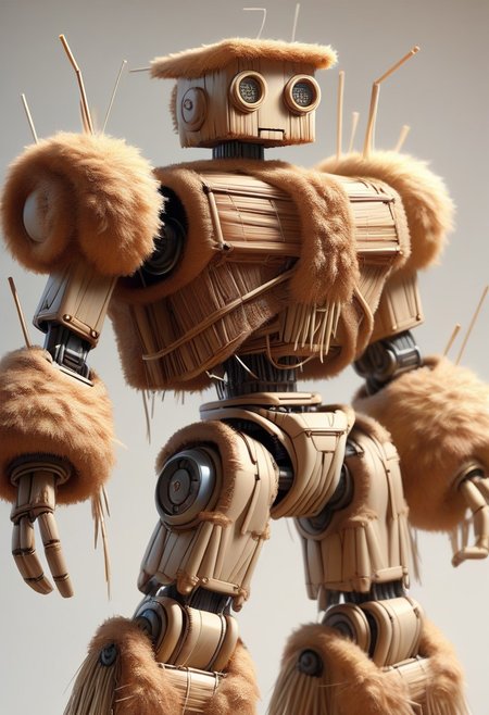 `masterpiece,best quality,absurdres,made of straws, straws, robot