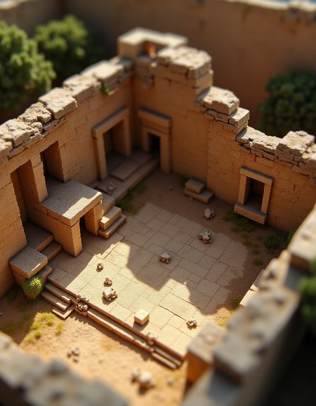 (indoor,very wide isometric view,tilt-shift lens:1.6), (miniature,diorama,no_realistic,no_photo:2) of (stasis _chamber:1.5), rome temple