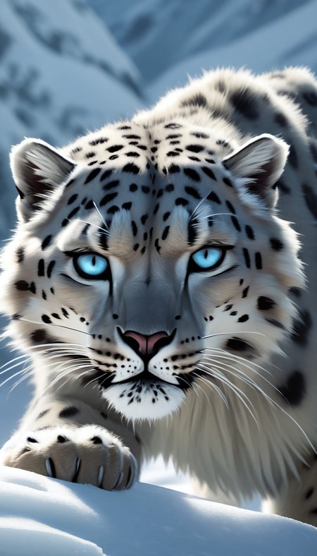 Positive prompt:
cinematic film still In a frozen wasteland ruled by snow and ice, (human | Snow Leopard Hybrid:1.2) Warrior, human body with snow leapard fur, human head with snow leopard ears, it's fur blends seamlessly with the arctic landscape making it near-impossible to spot amidst the endless expanse of white, human-like face is marked by determined features,  piercing cat eyes scanning the horizon for any sign of danger, Armed with a sword forged from pure ice, it is prepared to defend its territory at all costs, dramatic winter atmosphere, ultra-realistic detail and vibrant colors, nature's most elusive predator, . shallow depth of field, vignette, highly detailed, high budget, bokeh, cinemascope, moody, epic, gorgeous, film grain, grainy