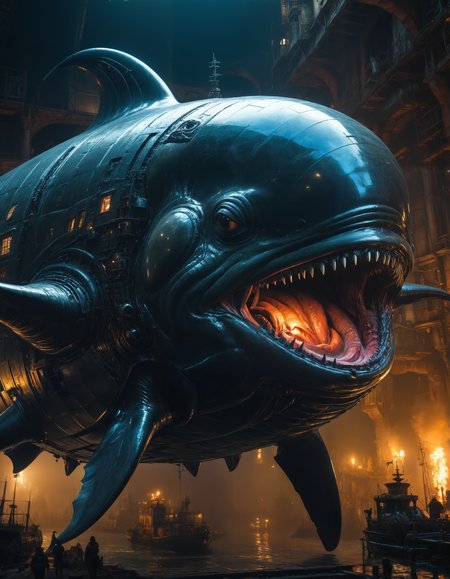 photo of a spacewhale,  gothic, monstrous, attractive, by Virgil Finlay, Giovanni Battista Venanzi, by Abraham Pether, (professional, intricate details, masterpiece, best quality:1.5), The Undercity, highly dramatic lighting

<lora:xl_more_art-full_v1:0.5>