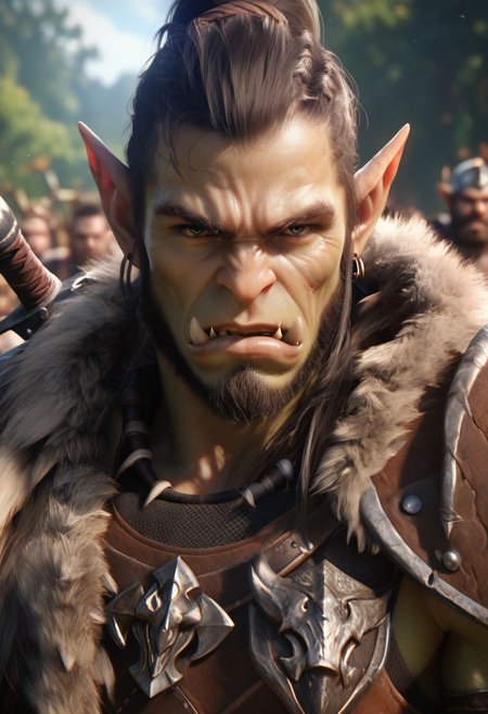 score_9, score_8_up, score_7_up, orc warrior, head shot, looking at viewer, realistic, battle, realistic, hyperdetailed photography, fantasy
