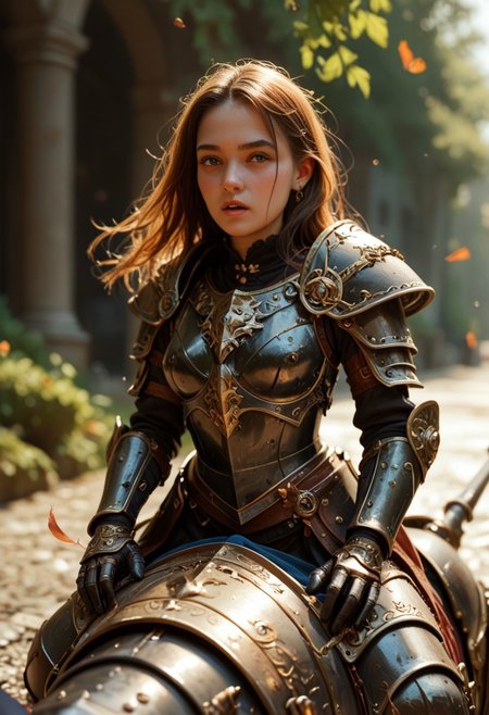 (score_9, score_8_up, score_7_up, score_6_up, score_5_up, score_4_up),a woman in black armor, riding a  armored steed,