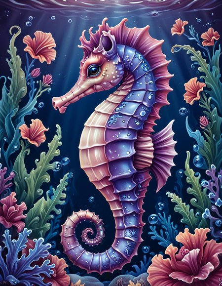 novuschroma06 style seahorse   <lora:novuschroma06 style:1>, <lora:sdxl_lightning_8step_lora:1>
