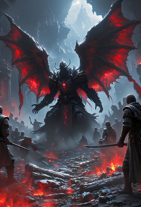 God of war <lora:Dever_Flux_Enhancer.safetensors:0.5>,  <lora:DarkCore-000003.safetensors:1.0>,  <lora:black_fantasy.safetensors:0.3>,  <lora:MJvSX_Flux_LoRa_v1-000096.safetensors:0.85>,