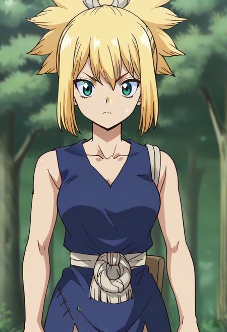 source_anime, cowboy shot <lora:KohakuDrSton3:0.9> kohaku, blond,,