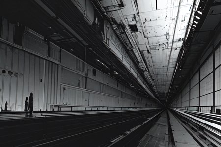 highly insanely detailed, masterpiece, top quality, best quality, highres, 4k, 8k, RAW photo, (very aesthetic, beautiful and aesthetic),  
tsutomu nihei,nihei_tsutomu,blame!,blame gakuen!,abara,TNstyle,sidonia_no_kishi,(city ruins,stairs,space,spacecraft,tower,giant room,deep horizon,megastructure in background,lab,tunnel,sidonia \(ship\),hangar,mausoleum),light particles,dome,machinery,cables,tubes,industrial pipes,buildings,walkway,concrete walls,metal walls,dark sky,black sky,bridge,no human,decrepit,futuristic,dystopia,destroyed,dark background,empty,vast scenery,perspective,cyberpunk, 
<lora:blameLora_v10:0.7>, 
(1girl:1.3), 
solo focus, 
large blue airplane with titanium fuselage, turbofan engines, large windows,advanced avionics, adorned with national flags,metallic accents,rich red background,âââ