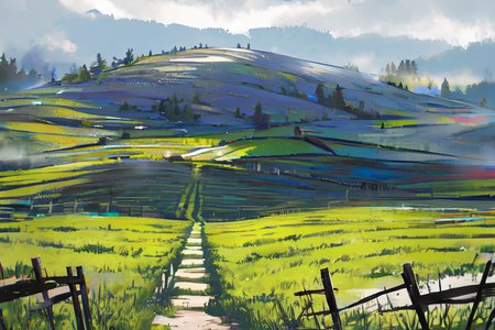 (otherworldly), highly insanely detailed, masterpiece, top quality, best quality, highres, 4k, 8k, RAW photo, (very aesthetic, beautiful and aesthetic), farm, fields, barn, fence, fantfa, <lora:FantasyFarm-10:1>, 
1girl, 
(pastel blue hair ,multi_color_hair,multicolored hair,multi colored hair), 
(pure black background,transparent background),âââ