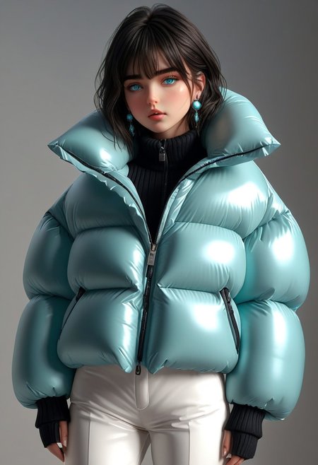 ((((down padded coat)))), ((((puffer pants)))), ((((full body, standing)))), ((((very warm)))), ((((hot)))), indoors, ((((sweating profusely)))), ((((sweat)))), ((((sweatdrop)))) masterpiece, best quality, (((masterpiece, illustration))), (super_detailed, 8k wallpaper, hyper_detailed, ultra_detailed, beautiful_and_delicate, intricate details), (girl, solo,small_girl, small_face), (medium_black_hair, bangs pinned back , single_side_earring) , (disheveled_hair, beautiful_detailed_hands ) , (beautiful_detailed_aqua_eyes), (deepen contour, depth of field, chromatic_aberration, dynamic_light, dynamic_shadow, perfect lumination), padded cuffs, padded collar, Thick padded cuffs, Thick padded collar, <lora:Collar-SDXL:0.6>, <lora:Cuffs-SDXL:0.6>, <lora:Puffer_Jacket_and_Down_Jacket_-_Extra_Puffy_Jackets:0.4>, <lora:snowpants_v1:0.4>, <lora:detailed_notrigger:1>