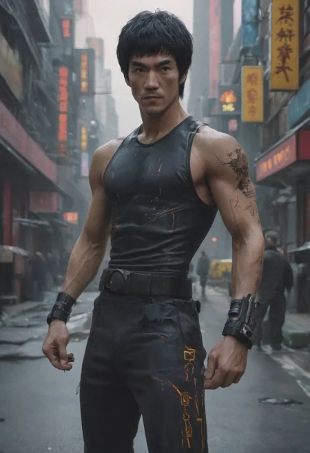 cyberpunk bruce lee