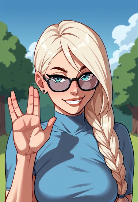 score_9, score_8_up, score_7_up, score_6_up, vulcansalute hand gesture,<lora:VulcansalutePonyV1-000035>