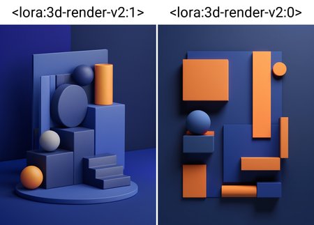 3D render, sophisticated layout, vivid color interplay, dynamic forms, soft shadow play, varied material finishes, rich indigo background <lora:3d-render-v2:1>