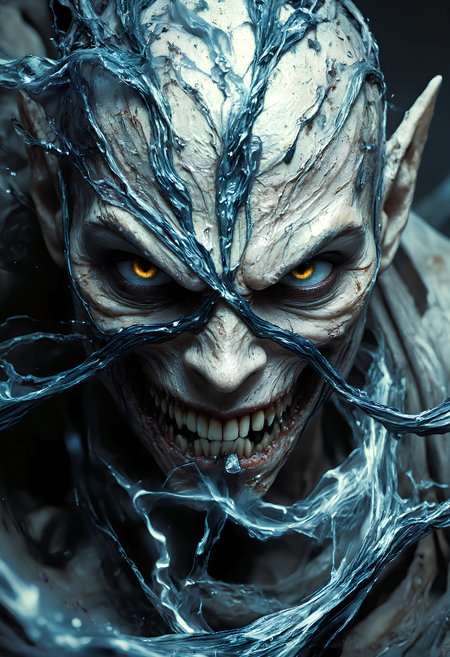 A closeup of fantastical image of an evil wrath,black-flowing-bandages,grey-tattered-garments,flowing in midair,dynamic motion. magical energy swirls,motion blur,approaching perfection,dynamic,highly detailed,smooth,sharp focus,art by Aleksi Briclot and James Christensen,trending on artstation,sharp focus,intricate details,highly detailed,by greg rutkowski,Hyperrealistic art,