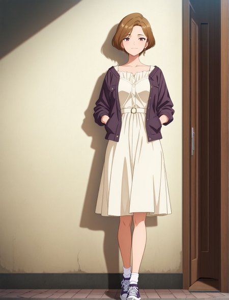 masterpiece,best quality,amazing quality,very aesthetic,absurdres,newest, huge filesize,
<lora:spo_sdxl_10ep_4k-data_lora_webui:0.5>,anime coloring, 
<lora:illustrious_quality_modifiers_masterpieces_v1:1>
<lora:AKI_Lonely_Castle_in_the_Mirrorr:1>
1girl,AKI, adultAKI,short hair, milf,
brown hair,
casual outfit,light smile, 
sundress, skirt,
sneakers,
white socks,
standing pose,
relaxed expression,
hands in pockets,