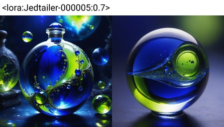 Cobalt Blue and Chartreuse Crystal Orb, The Bottle Deposit, positive emotional, ambient background, magical composition, magical, beautiful detailed, rich deep colors, beautiful, highly detailed, Jed-dtl, <lora:Jedtailer-000005:0.7>