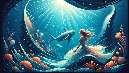 An underwater realm with colossal, luminescent sea creatures whose rhythmic movements create a mesmerizing ballet of light and shadow on the ocean floor, inkpunk style,, fantasy, digital painting, artstation, concept art, smooth, sharp focus, illustration, art by artgerm and greg rutkowski and alphonse mucha <lora:IPXL_v8:0.7> <lora:Futuristic_Cubism_Style:0.8> <lora:MJ52:0.4>