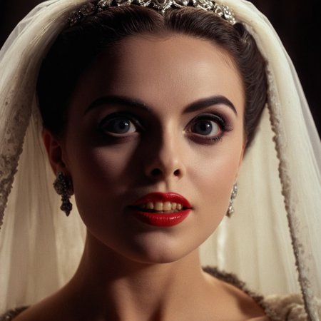 cinematic film still of  <lora:perfect sclera eye style v2:0.5> very big eyes 
 <lora:Female Vampire 2:0.5>
15th-century 1897 a closeup of a vampire woman with a vampire makeup and a vampire smile to the camera Kodak Eastman EXR 50D 5245, EXR 500T 5296 Cinematic Film in a scene from the brides of dracula style, shallow depth of field, vignette, highly detailed, high budget, bokeh, cinemascope, moody, epic, gorgeous, film grain, grainy