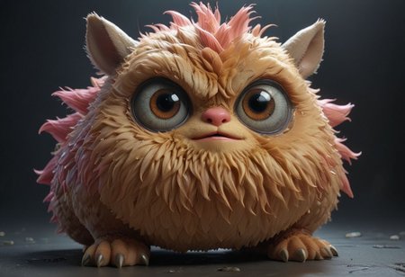 cinematic, furby chonkasaurus, scifi, raytracing, HD, 4k, floating energy, night, dark, flesh color, (energy effects:1.3), <lora:chonkasaurus-000003:1>, <lora:add-detail-xl:2>
