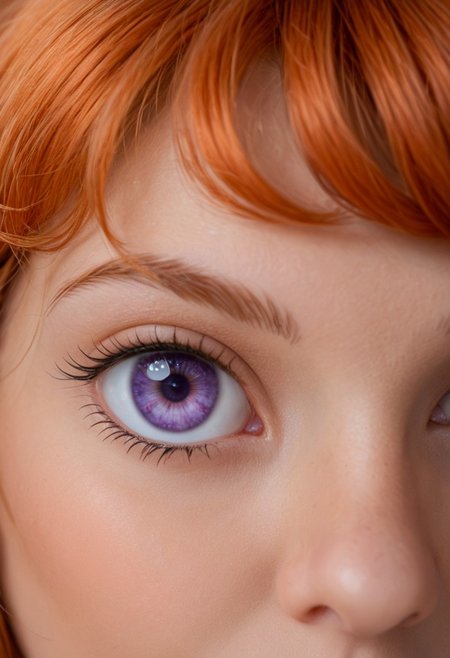 zPDXL3, Daphne, realistic eyes, violet eyes, orange hair
extreme close up, focus on eye, large eye, picture of eye, extreme closeup of eye, extreme closeup of iris
