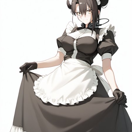 <lora:Takeuchi_Takashi_PonyXL_style_v01:1>
<lora:agent.pony:1>
score_9 , score_8_up , score_7_up , source_anime , 
masterpiece , best quality , ultra-detailed , 
BREAK
agent \(girls' frontline\), maid
1girl , woman , huge breasts , light smile , light blush , ((medusa (fate)):0.5)  , 
long black hair  , maid dress ,  
cowboy shot