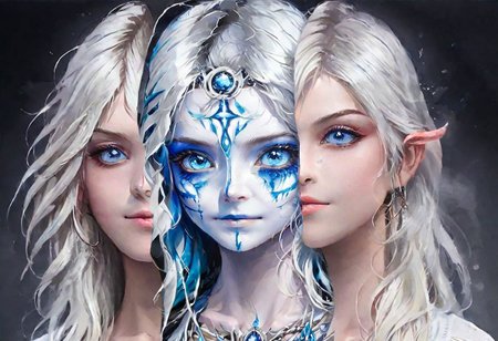 I)	(((Japanese look,blue eyes))), (((smiling, Artist, bad girl))). Generate a rebellious, hyperrealistic 4K full-body painting of a young anime girl with Japanese features, striking blue eyes, long white hair, and an smiling expression. This intricately detailed illustration, inspired by Carne Griffiths and Wadim Kashin, depicts the cross-legged in big clock, wearing a long gothic white dress, white high heels. She in front clock wheel, point of view taken from the behind, focus on character. She cross-legged on a front clock wheel beneath a midnight. Infuse elements of glamour, realism, and gritty aesthetics, utilizing cinematic effects, spotlights lighting, luminism, and bioluminescence. Capture the girl in a beautiful. The composition, rendered in 3D using Octane render, showcases isometric details and fractals. Aim for a cinematic, trending ArtStation style with a centered, hyperealistic cover photo feel, resembling a bold hand-drawn piece on paper.