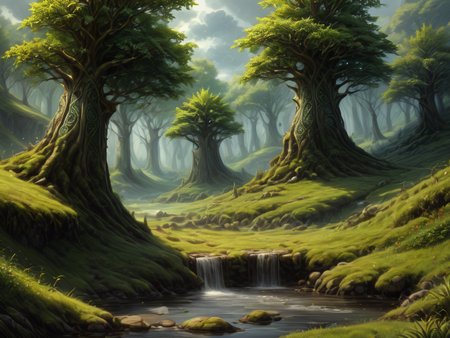 druidic landscape <lora:LoromXL_Druidic_Naturalism_v1:1.2>