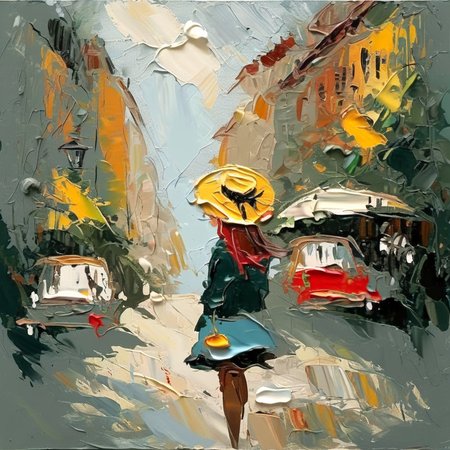 impasto girl in the big city<lora:impasto:1>