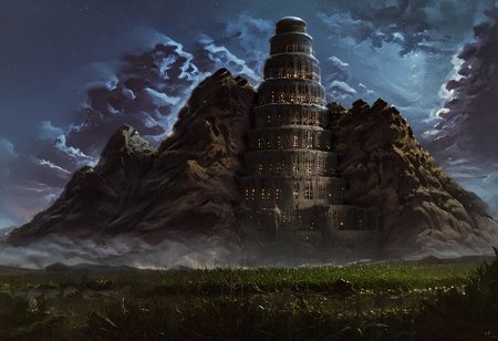 Sky, night, star , cloud ,weed, grass, urithiru, tower city, (tower), rock, weed, dark, chiaroscuro, low-key, DarkFantasy, Dark Fantasy page,matchcraft floating island, floating islands, islands
