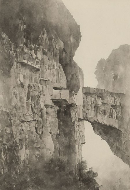 a professional hand sketch of architecture,
(POV view , DOF, first people view from the entrance, low angle shot:1.4),
(Ancient civilization, Alien Prometheus movie scene, dune movie scene:1.5), (The colonial city of the future, in the mist-filled Grand Canyon, on an unknown Earth-like planet, 2 moon on sky, Spaceship flight connects colonies, waterfulls:1.3), (Machu Picchu, a mountain settlement, incredibly spectacular:1.2), (Mario Botta:1.3), (avant-garde, future, reality, science fiction, photorealistic), (modern architecture:1.2), White limestone with black granite, fountain, waterfall, landmark, square, path, narrow street,
(Large Files, Ultra Realistic, 8K, 16k, FHD, HD, VFX, Perfect, Photography, composition, Architecture Sales Photography, Architecture Competition, Ultra High Resolution, Cinematography, High Resolution Image:1.1), (dramatic lighting, direct sunlight, ray tracing, clear shadow:1.2),  (real landscape:1.1), (blurred background:1.0), (urban background, more_details) ,
great lighting, extremely detailed, hillscastel, Neo Classic, Architecture sketch