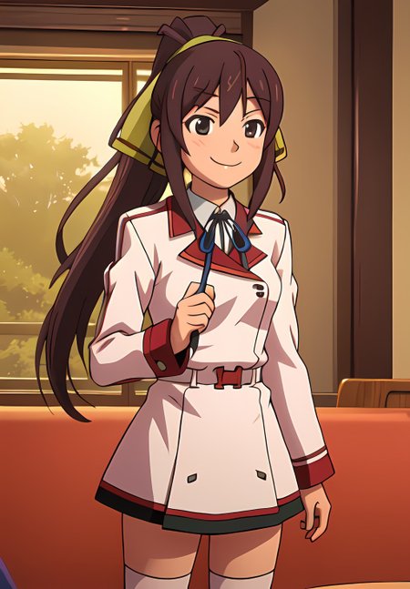 <lora:InfiniteStratos:0.6>, HoukiSchool, solo, smile,